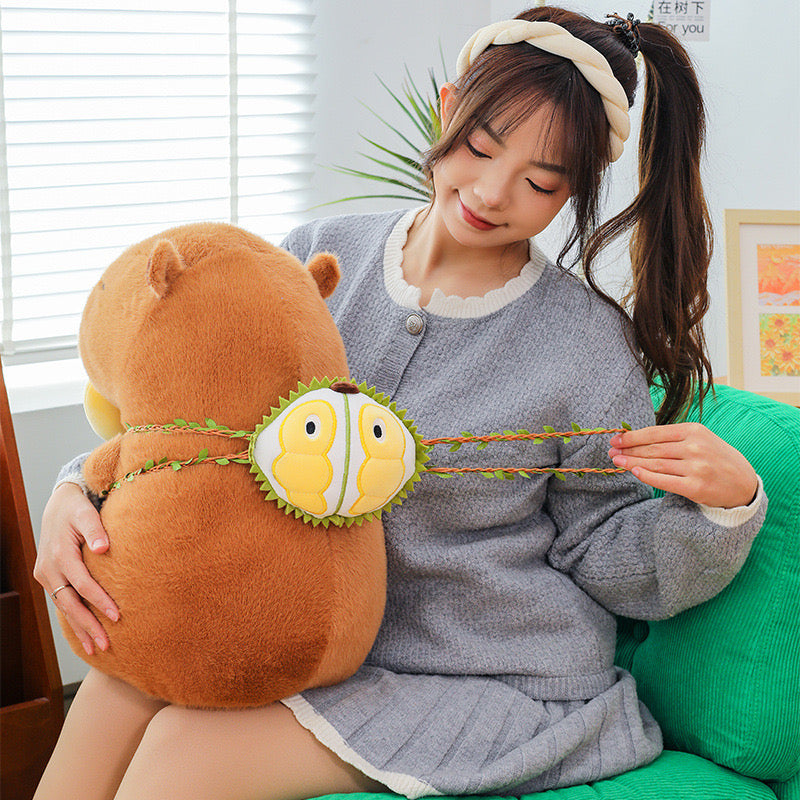 Stretchable Durian Capybara Plush Toy