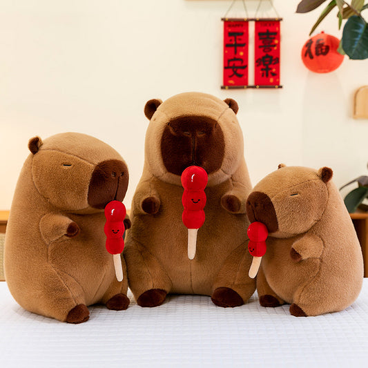 Retractable Tanghulu Capybara Plush Doll Pillow