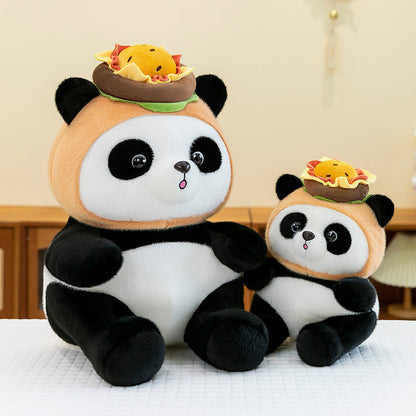 Creative Hamburger Panda Plush Toy Doll