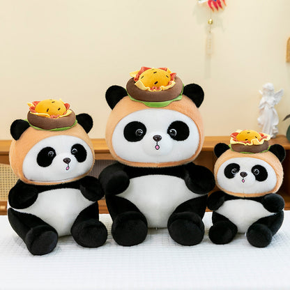 Creative Hamburger Panda Plush Toy Doll