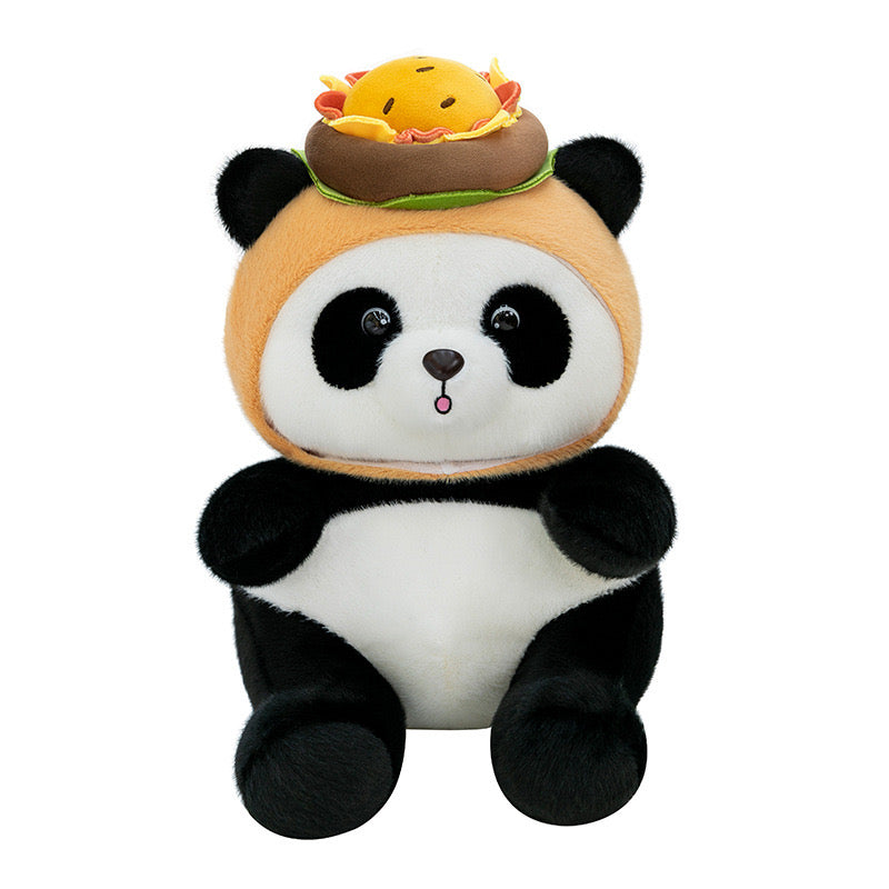 Creative Hamburger Panda Plush Toy Doll