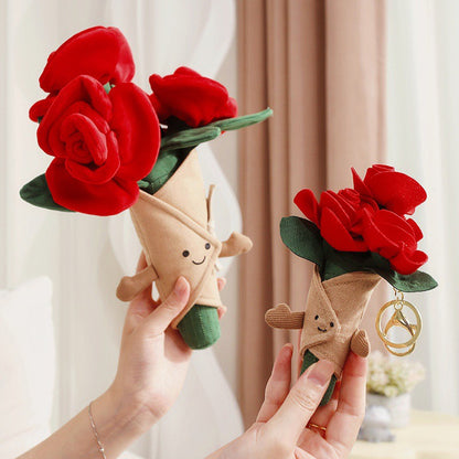Plush Rose Bouquet Keepsake Charm