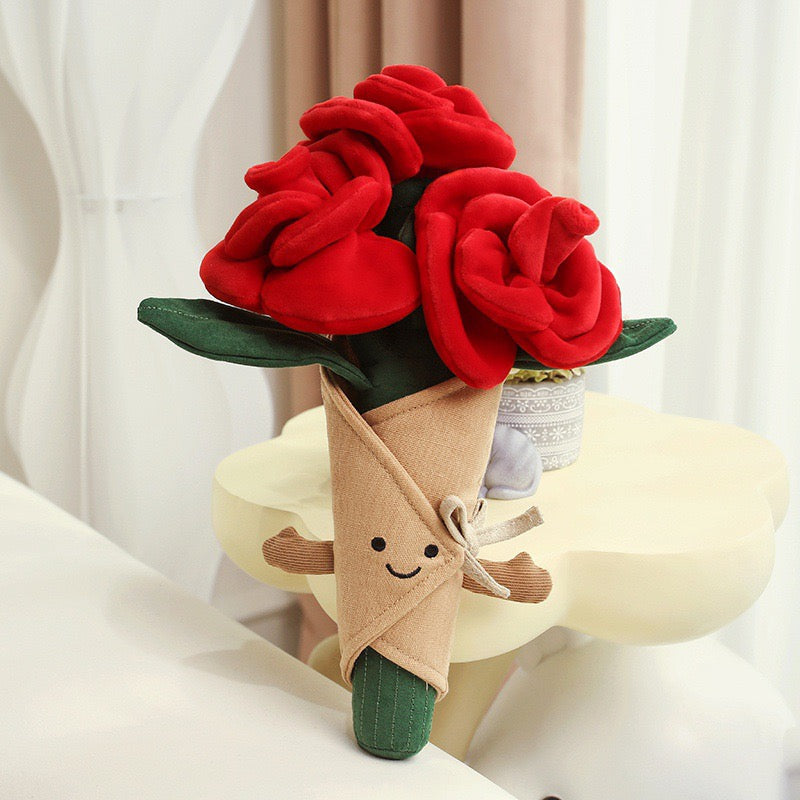 Plush Rose Bouquet Keepsake Charm