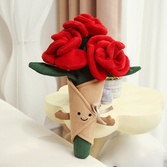 Plush Rose Bouquet Keepsake Charm