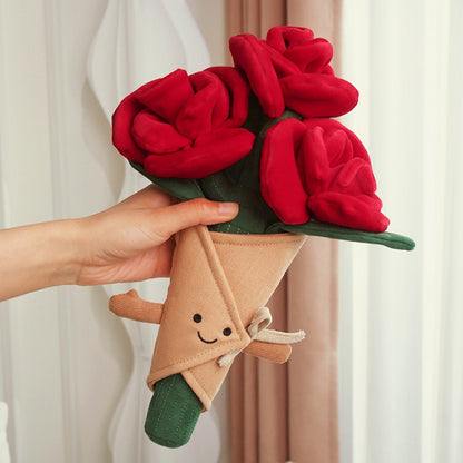 Plush Rose Bouquet Keepsake Charm