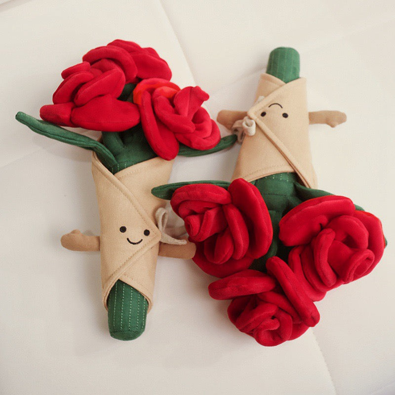 Plush Rose Bouquet Keepsake Charm