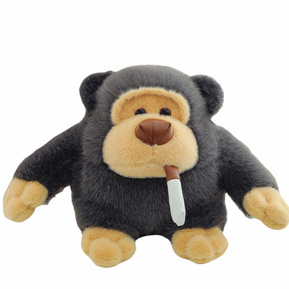 Realistic Smoking Gorilla Plush Toy