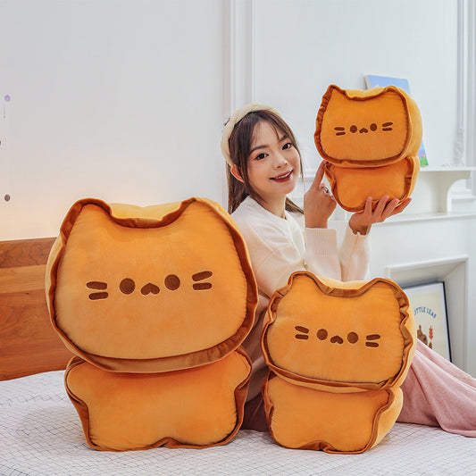 Butter Cookie Cat Plush Pillow