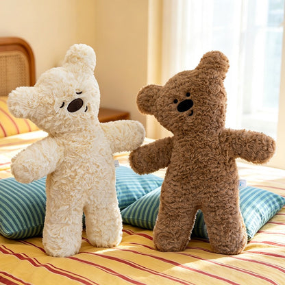 Curly Teddy Bear Plush Keychain