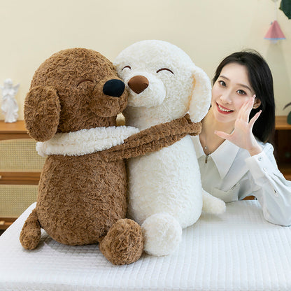 Cute Couple Hugging Dog Plush Toy