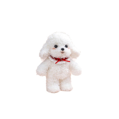 Curly White Teddy Puppy Plush