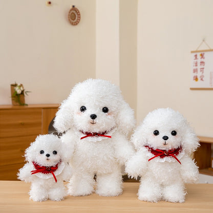 Curly White Teddy Puppy Plush