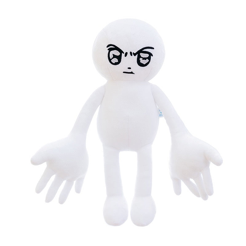 Straight Face Mood Plush Keychain