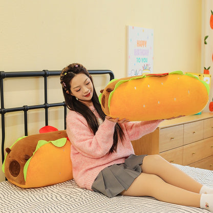 Hot Dog Capybara Plush Pillow