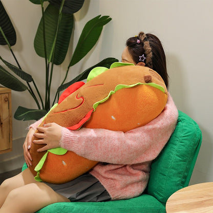 Hot Dog Capybara Plush Pillow