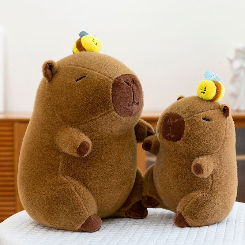 Cute Bee Capybara Plush