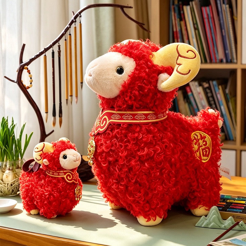 Lucky Red New Year Sheep Plush
