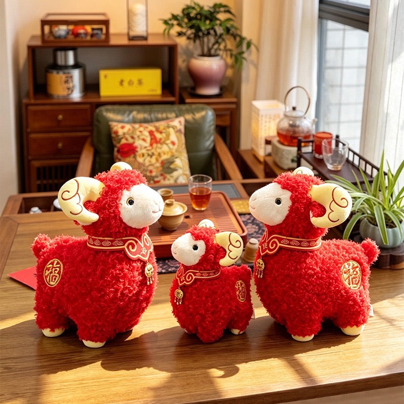 Lucky Red New Year Sheep Plush