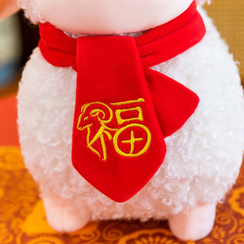 Lucky New Year Lamb Scarf Plush