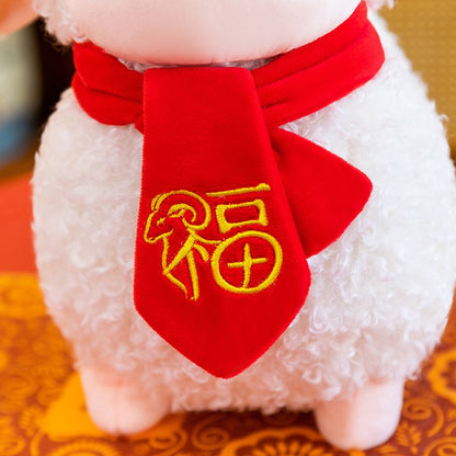 Lucky New Year Lamb Scarf Plush
