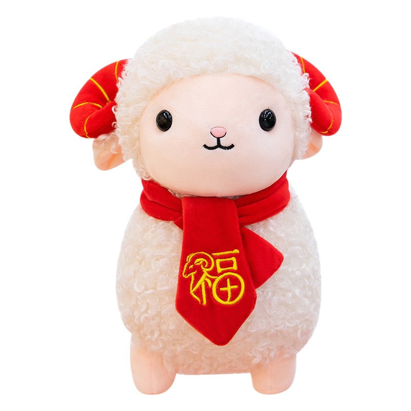 Lucky New Year Lamb Scarf Plush