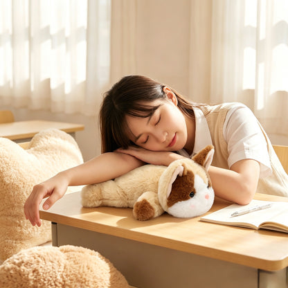 Fluffy Lying Down Animal Plush
