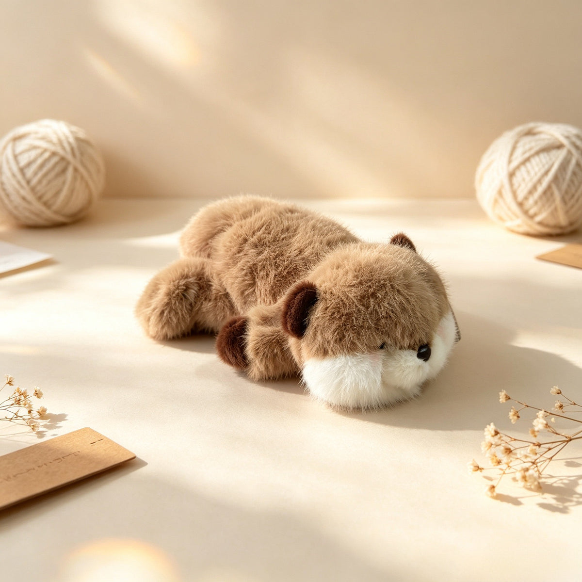 Fluffy Lying Down Animal Plush