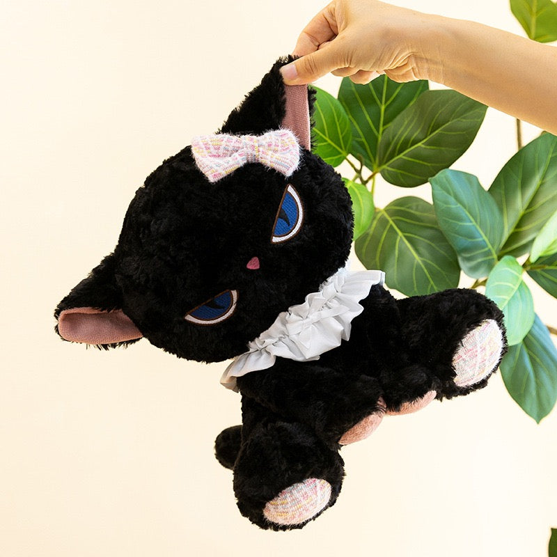 Blue Eyed Black Cat Cuddle Plush