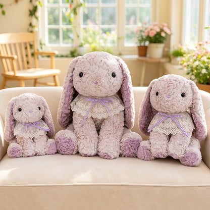 Purple Lop Eared Bunny Plush