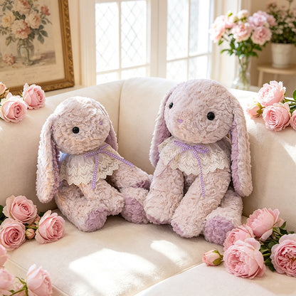 Purple Lop Eared Bunny Plush