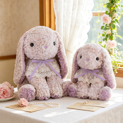 Purple Lop Eared Bunny Plush