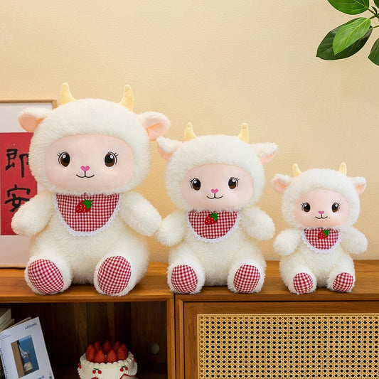 Strawberry Scarf Lamb Plush