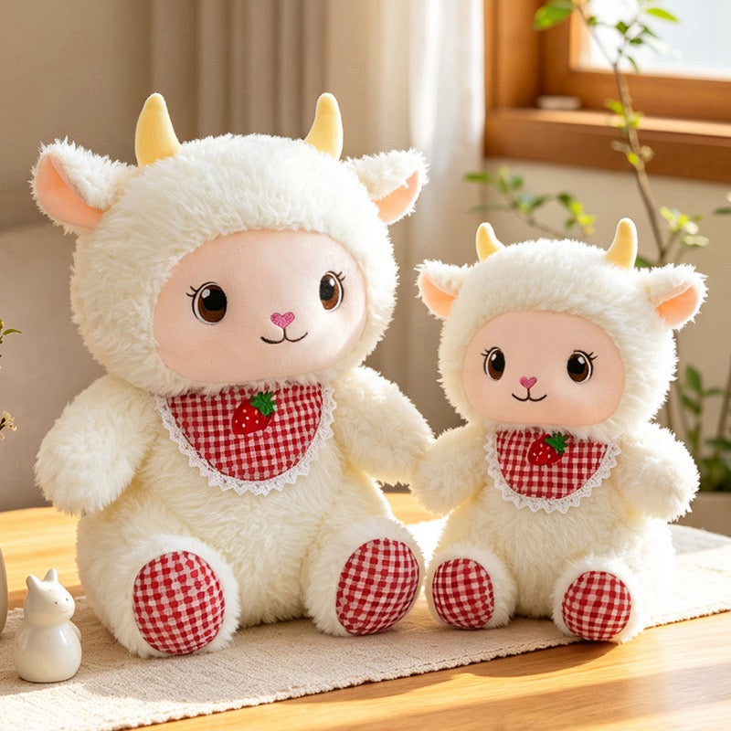 Strawberry Scarf Lamb Plush