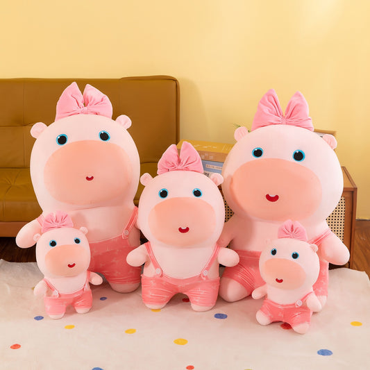 Pink Overalls Standing Plush