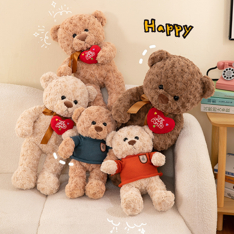 Heart Sweater Teddy Bear Plush