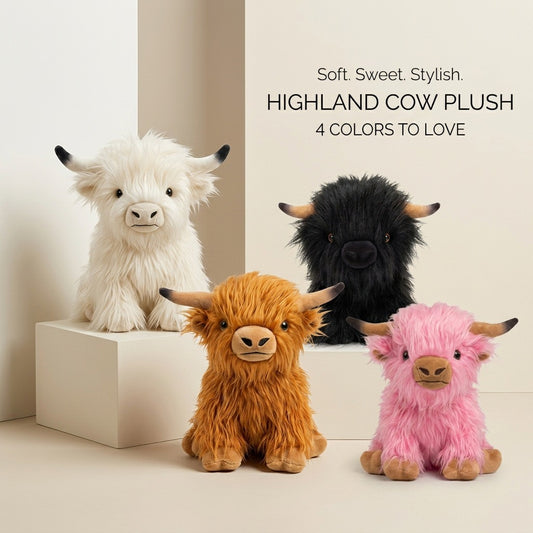 Shaggy Highland Cow Cuddle Plush