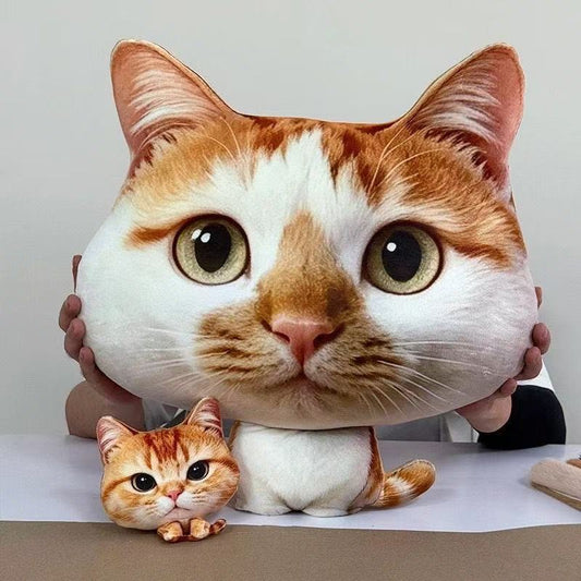 Funny Big Head Cat Plush Charm