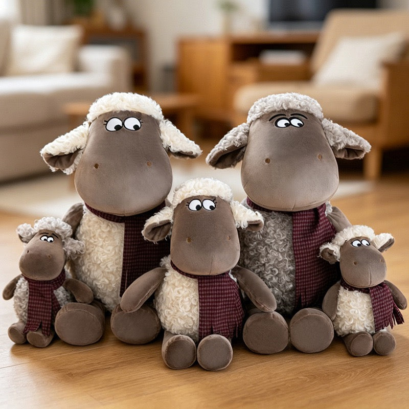 Scarf Wearing Sheep Cuddle Plush