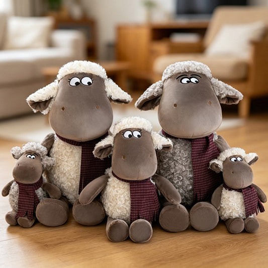 Scarf Wearing Sheep Cuddle Plush