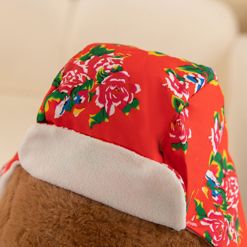 Creative Floral Jacket Capybara Plush