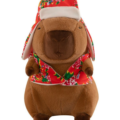 Creative Floral Jacket Capybara Plush