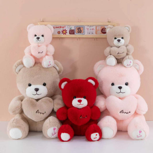 Heart Hugging Teddy Bear Plush