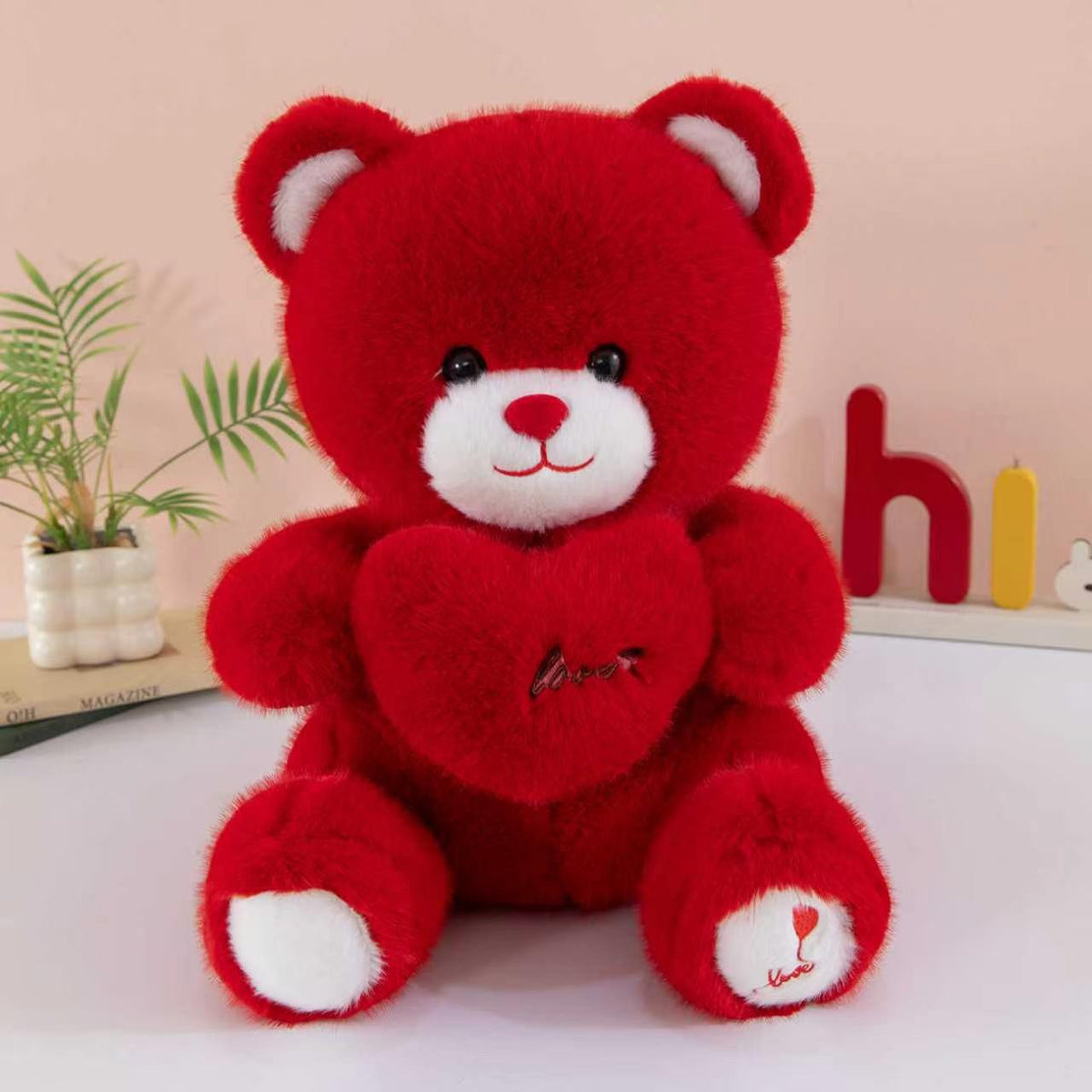 Heart Hugging Teddy Bear Plush