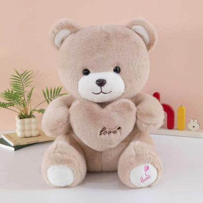 Heart Hugging Teddy Bear Plush
