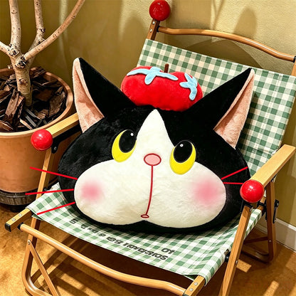 Apple Kitty Plush Cuddle Cushion