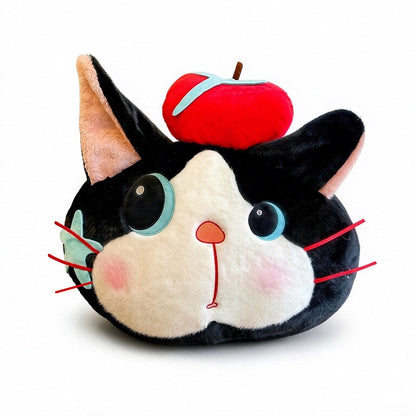 Apple Kitty Plush Cuddle Cushion