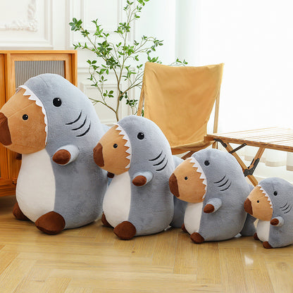 Creative Shark Capybara Plush Toy