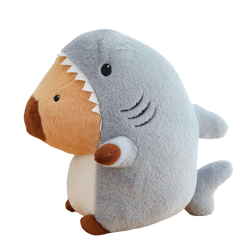 Creative Shark Capybara Plush Toy