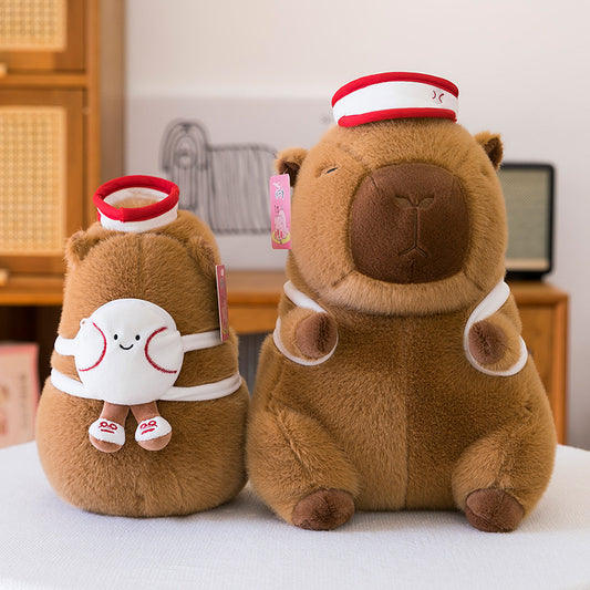 Sporty Capybara Plush Toy