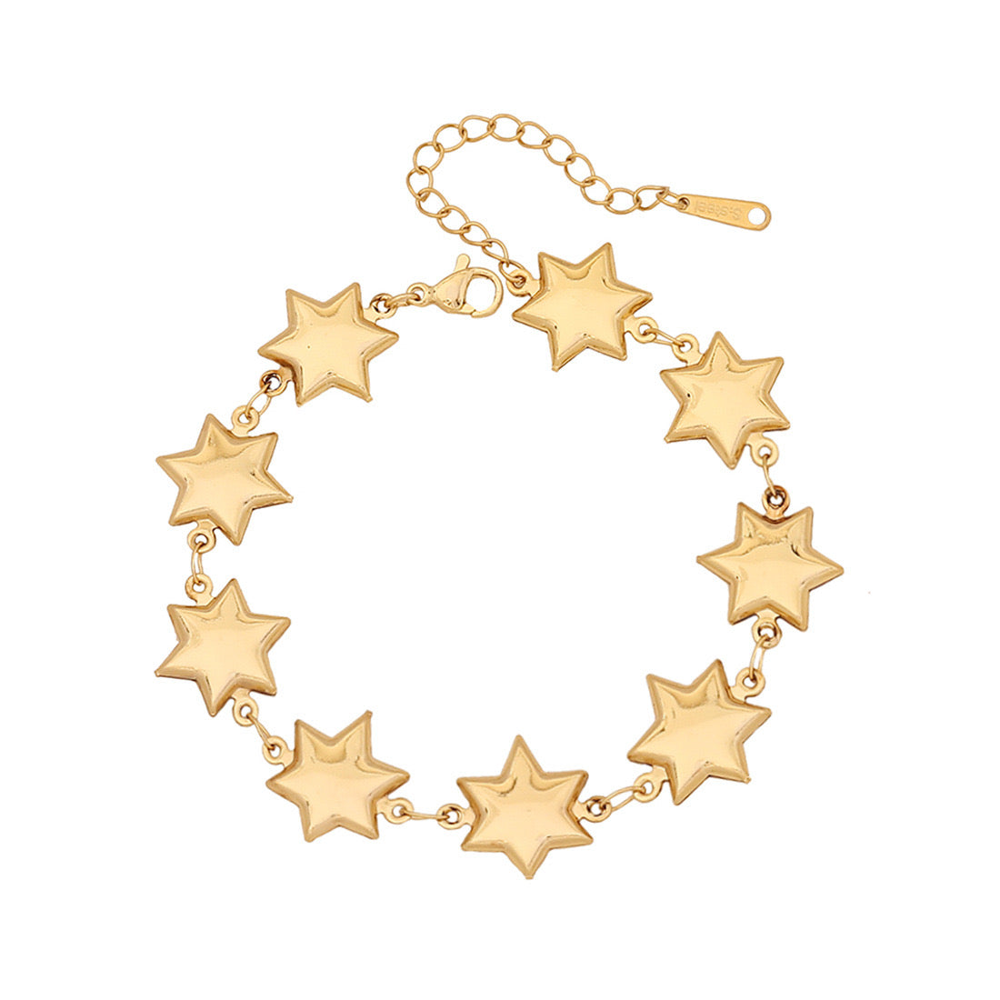 Stainless Steel Heart & Flower Bracelet